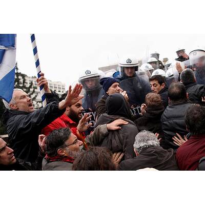 Massenproteste in Athen