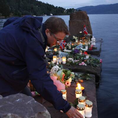 Trauer auf der Insel Utöya