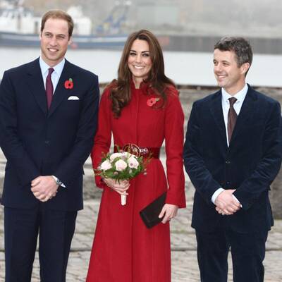 In der Farbe der Liebe glänzte  Kate in Dänemark.