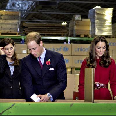 In der Farbe der Liebe glänzte  Kate in Dänemark.