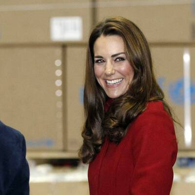 In der Farbe der Liebe glänzte  Kate in Dänemark.