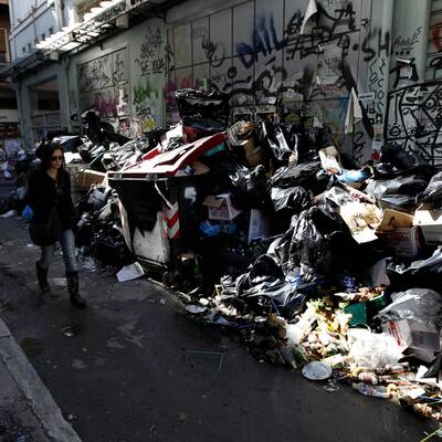 Müllchaos in Athen