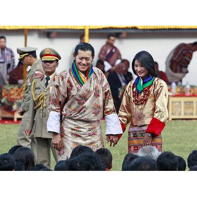 So heiratet König Jigme Khesar Namgyal Wangchuck von Bhutan seine Jetsun Pema.