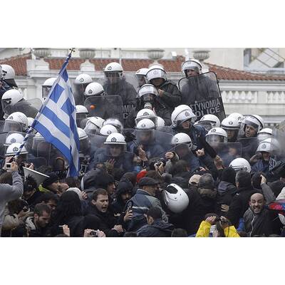Massenproteste in Athen