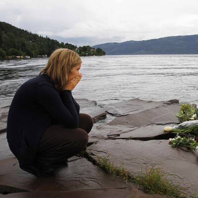 Trauer auf der Insel Utöya