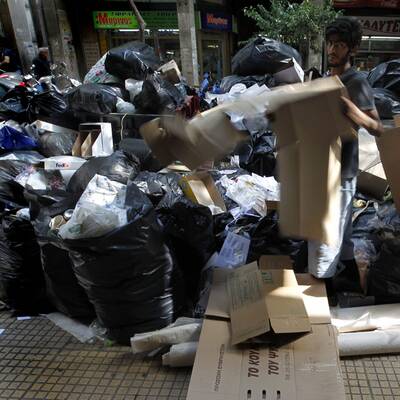 Müllchaos in Athen
