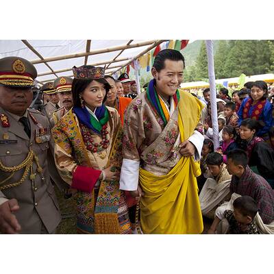 So heiratet König Jigme Khesar Namgyal Wangchuck von Bhutan seine Jetsun Pema.