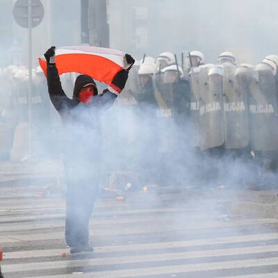 Schwere Krawalle in Warschau