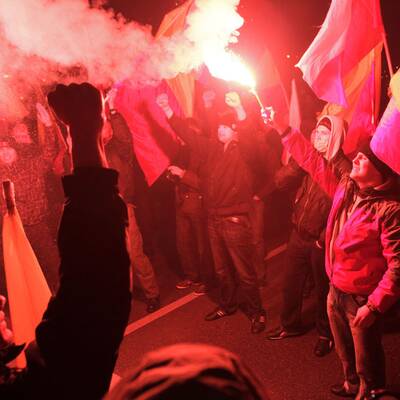 Schwere Krawalle in Warschau