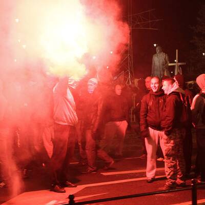 Schwere Krawalle in Warschau