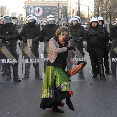 Schwere Krawalle in Warschau