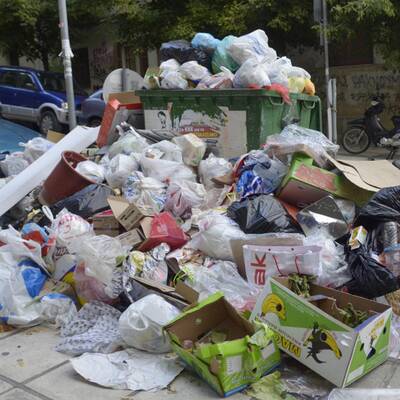 Müllchaos in Athen