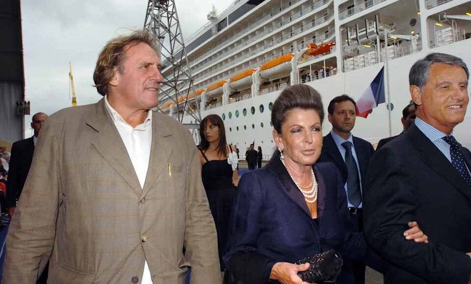 Rafaela Aponte-Diamant mit Ehemann Gianluigi und Schauspieler Gerard Depardieu