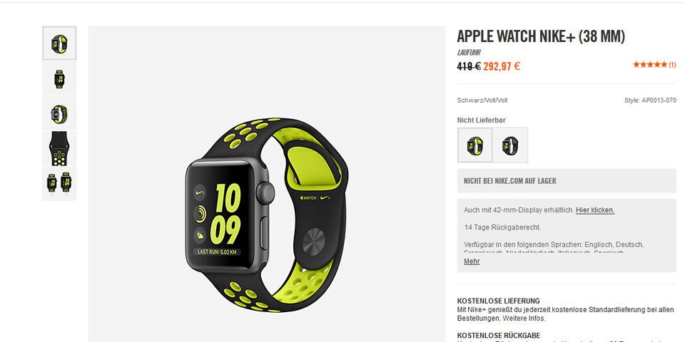 Nike verscherbelt die Apple Watch 2