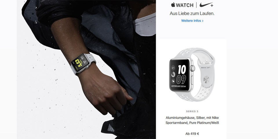 Nike verscherbelt die Apple Watch 2