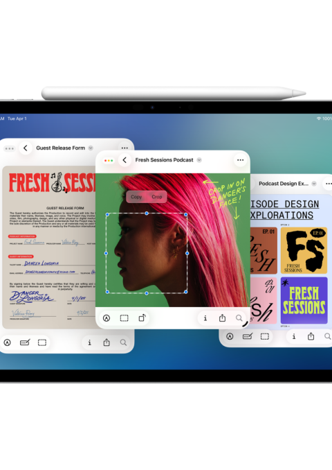 iPad wie ein Laptop: Apps lassen sich frei verschieben und anordnen.