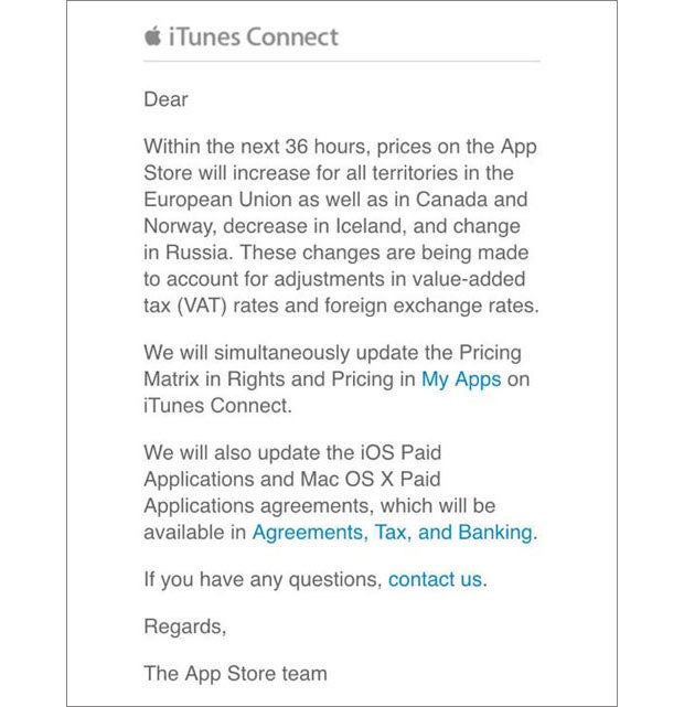 Preise in Apples Appstore steigen