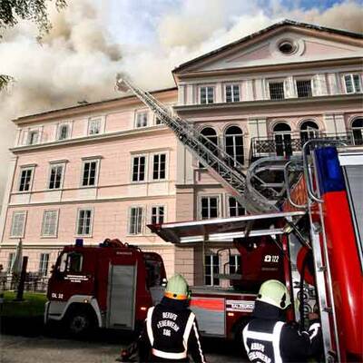 Großbrand in Schloss Arenberg
