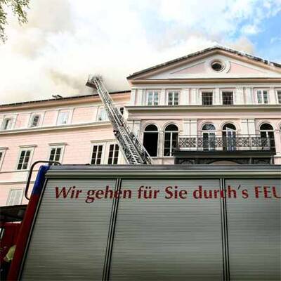 Großbrand in Schloss Arenberg