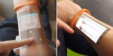 Armband macht Hand zum Smartphone