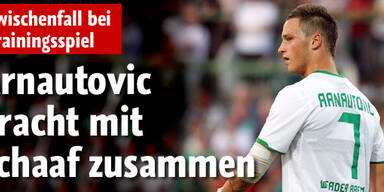 Arnautovic kracht mit Schaaf zusammen