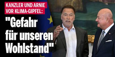 Kanzler und Arnie vor Klima-Gipfel:
