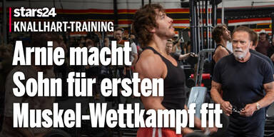 Schwarzenegger macht Sohn für ersten Wettkampf fit