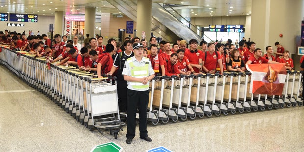 Fan-Empfang: Hier landet Arnie in China