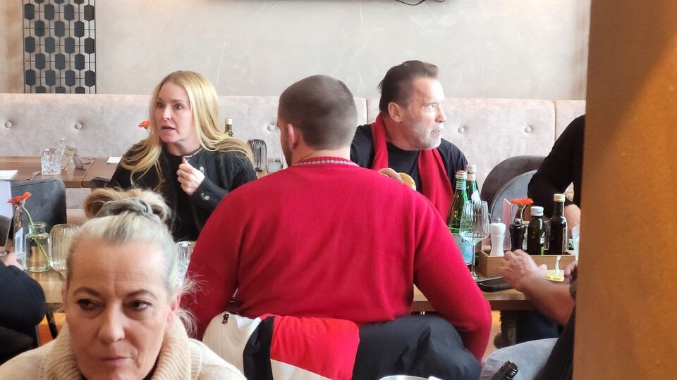 Arnie und Heather beim Lunch.