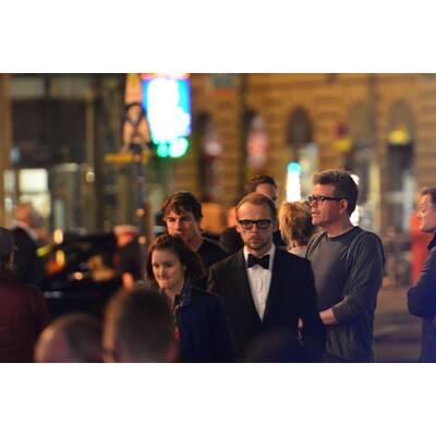 Tom Cruise bei Dreh in der Menge