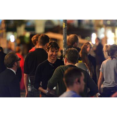 Tom Cruise bei Dreh in der Menge