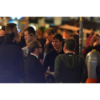Tom Cruise bei Dreh in der Menge