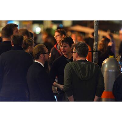 Tom Cruise bei Dreh in der Menge