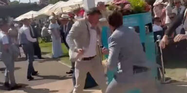 Blutige Pr&uuml;gelei &uuml;berschattet K&ouml;nigliches Pferderennen