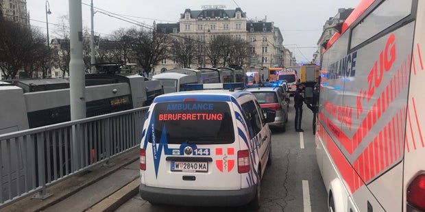 Straßenbahn Crash Wien