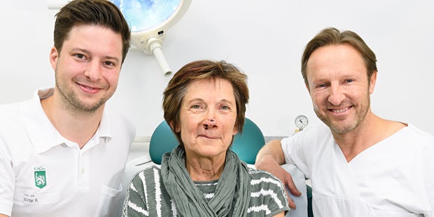 Hundebiss Nasenspitze LKH Graz