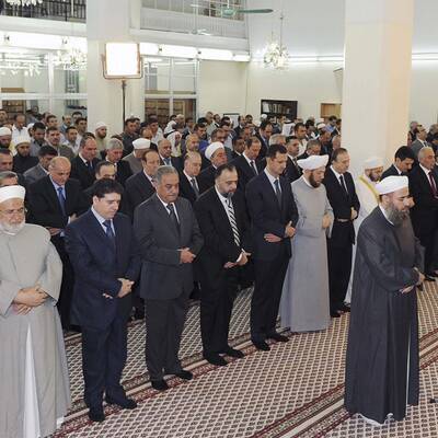 Seltener öffentlicher Auftritt des syrischen Diktators