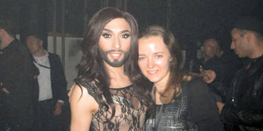 Nach dem Triumph feierte Conchita im Bus