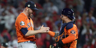 Houston Astros Ryan Pressly und Christian Vazquez