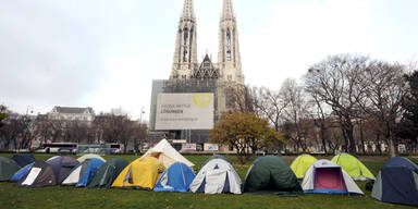 Asyl-Camp mitten  in Wien