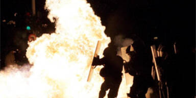 Krawalle bei Demo in Athen