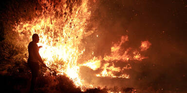 Waldbrand wütet im Norden Athens
