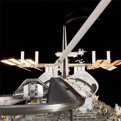 Erster Außeneinsatz der Atlantis-Crew