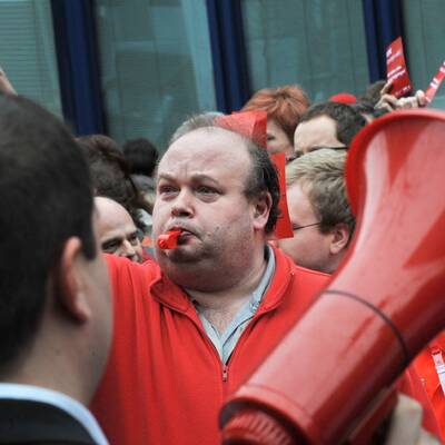 Betriebsversammlung des AUA-Bodenpersonals