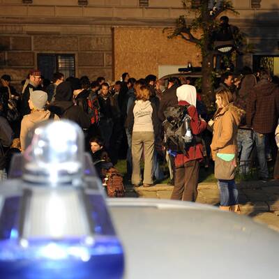 Polizei räumt besetztes Audimax