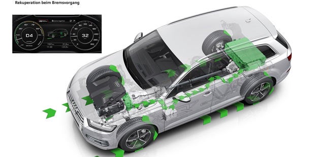 Audi Q7 mit Plug-in-Hybrid startet