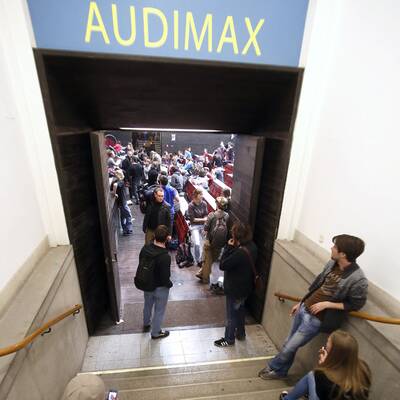 Studenten besetzen Audimax