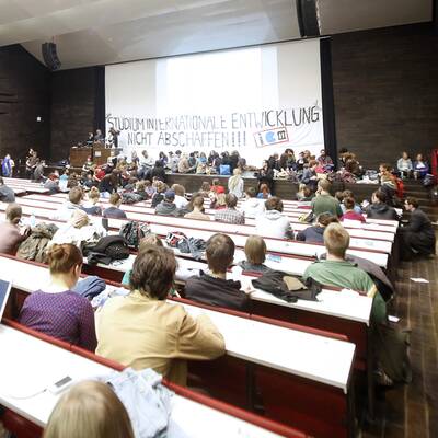 Studenten besetzen Audimax