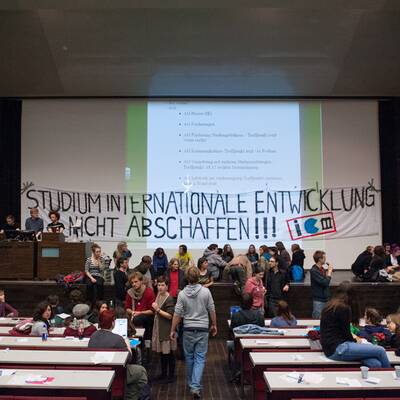 Studenten besetzen Audimax