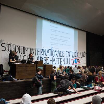 Studenten besetzen Audimax